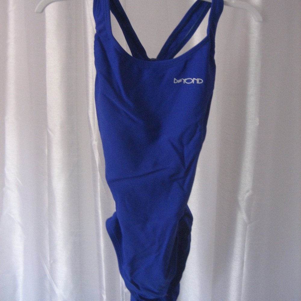Girl's Blue Practice One Piece Swimsuit Sz 20/4-5
